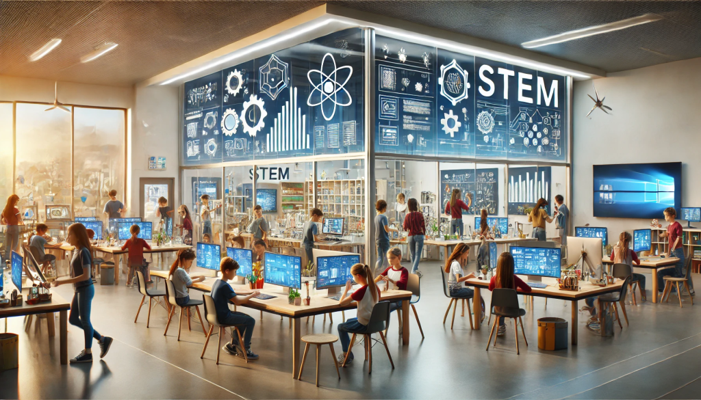 Mediu educațional inovator: Colaborare și gândire critică într-o sală de clasă modernă